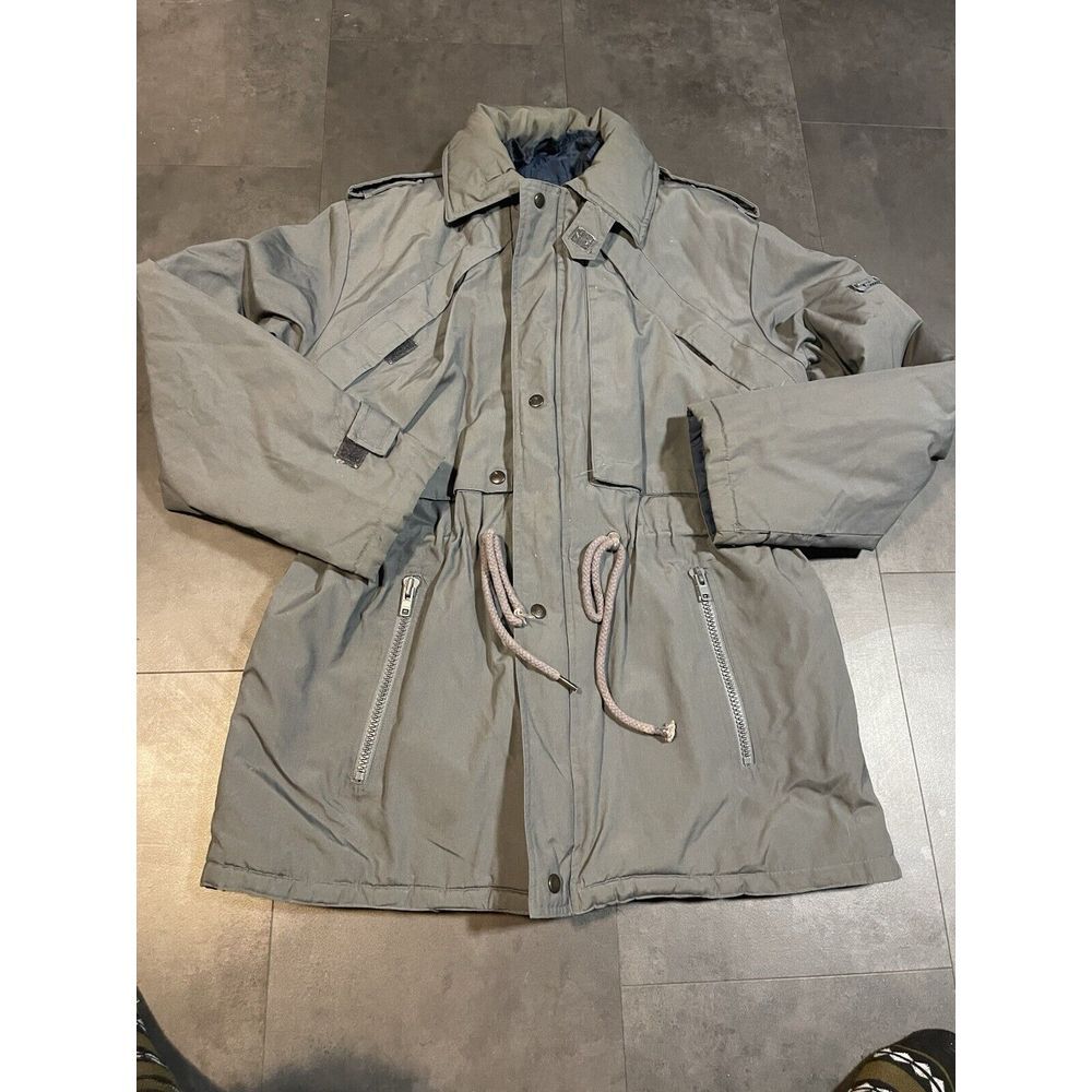 Reversible  longline quilted jacket coat Size XL.‎ Gray And Blue